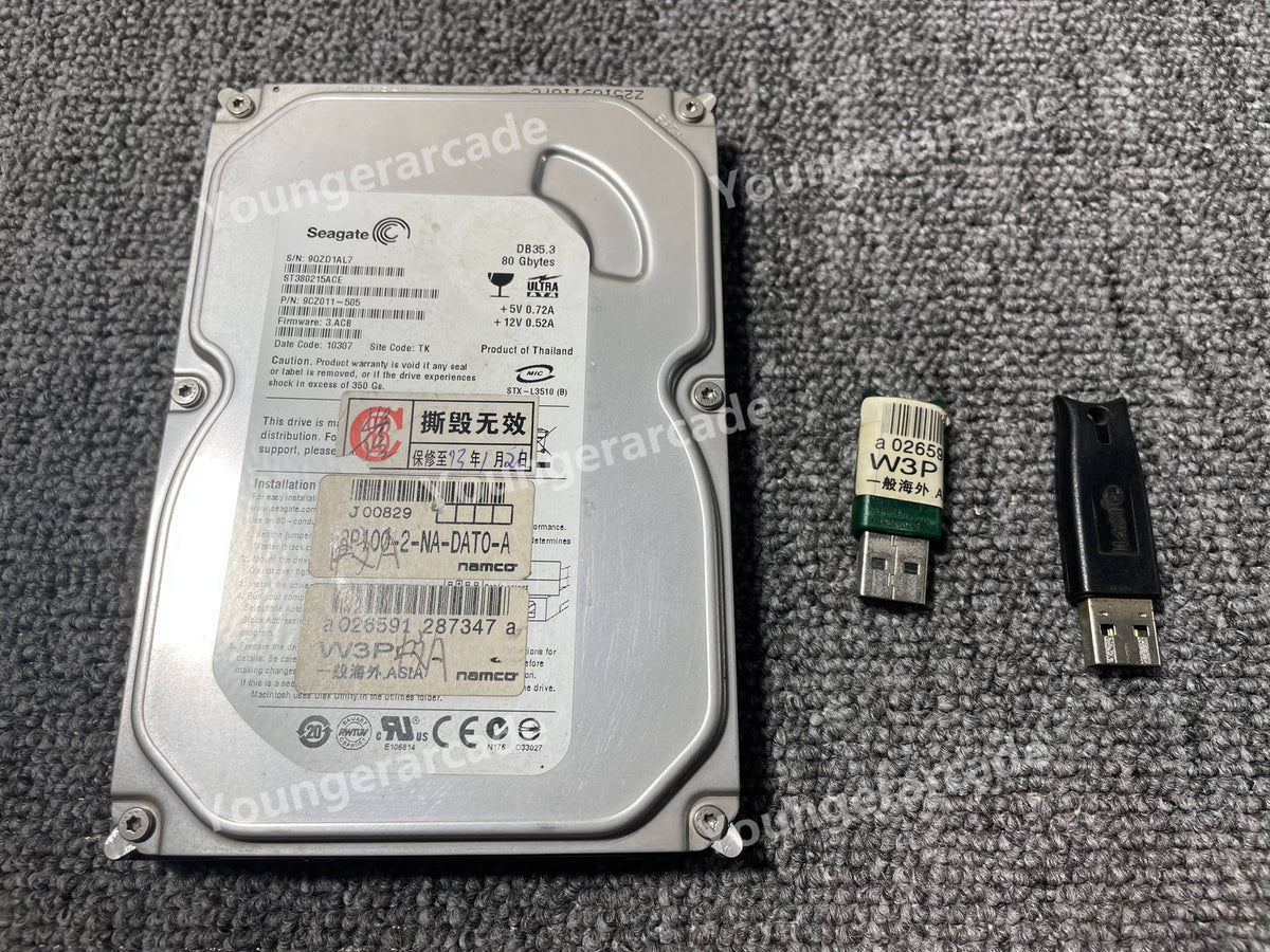 Used Wangan Midnight Maximum Tune 3 DX+ HDD EN Security Chip Tested Working