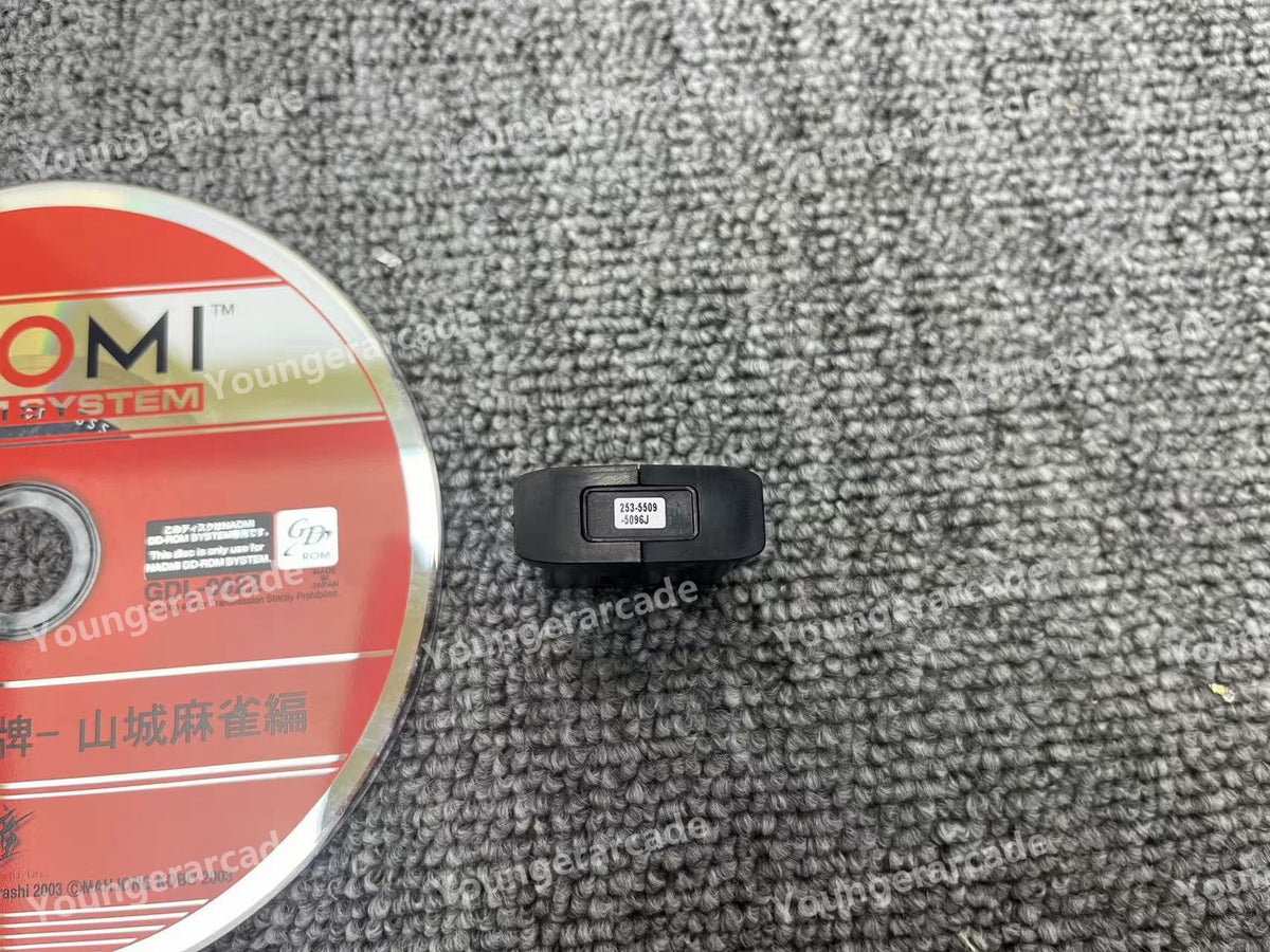 Used Sega Naomi Usagui Yamashiro Mahjong Hen GD-ROM Security Chip Tested Working