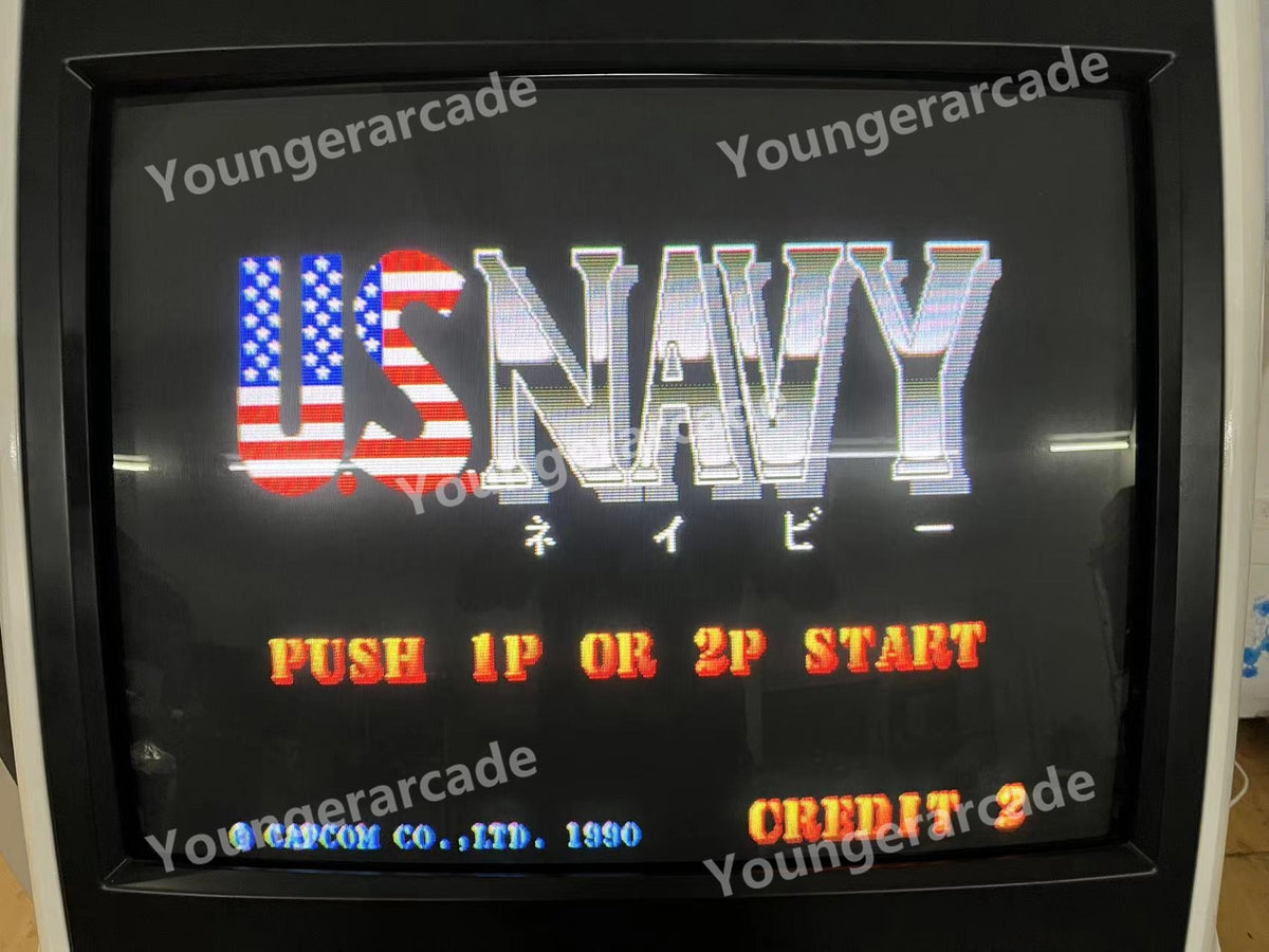Used Capcom CPS1 U.S. Navy 10MHz Board Arcade Game PCB Tested Working