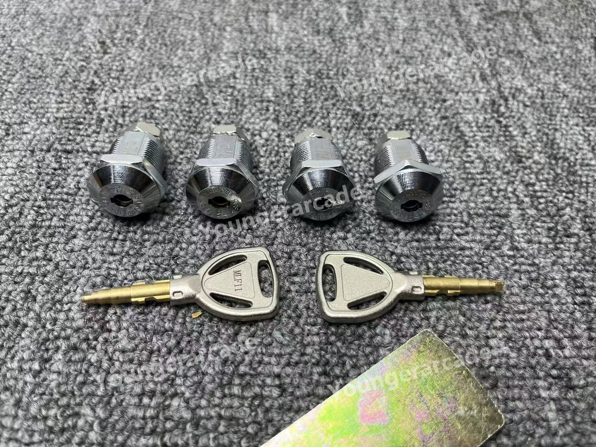 REPRO Sega New Net City/Net City Locks Keys Arcade Parts