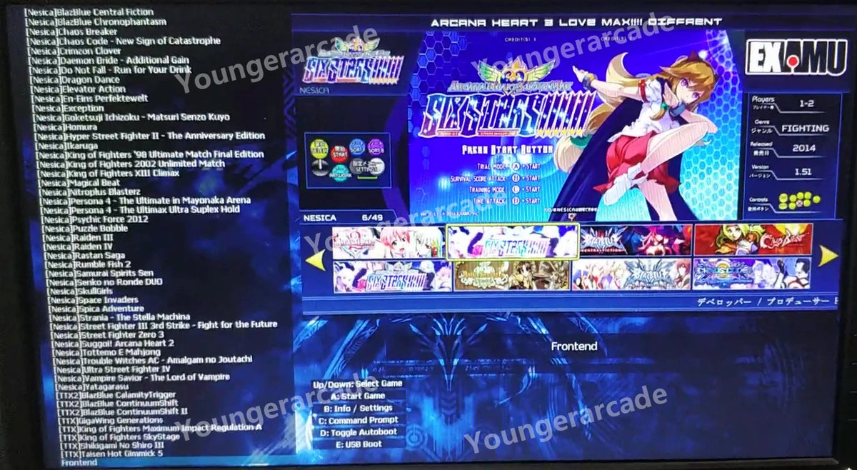 USED Taito Type X2 with 56in1 SSD Multi Games Nesica Tested Working